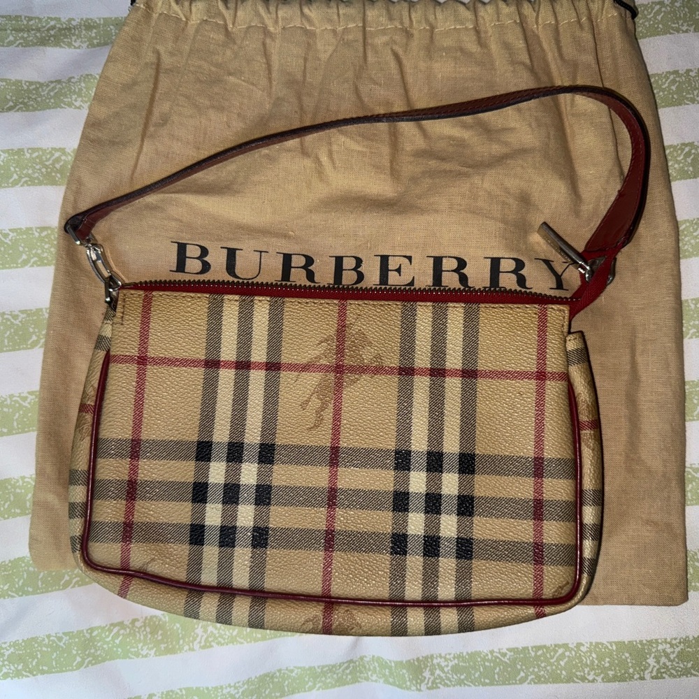 Authentic Burberry Haymarket Check small purse. Like new